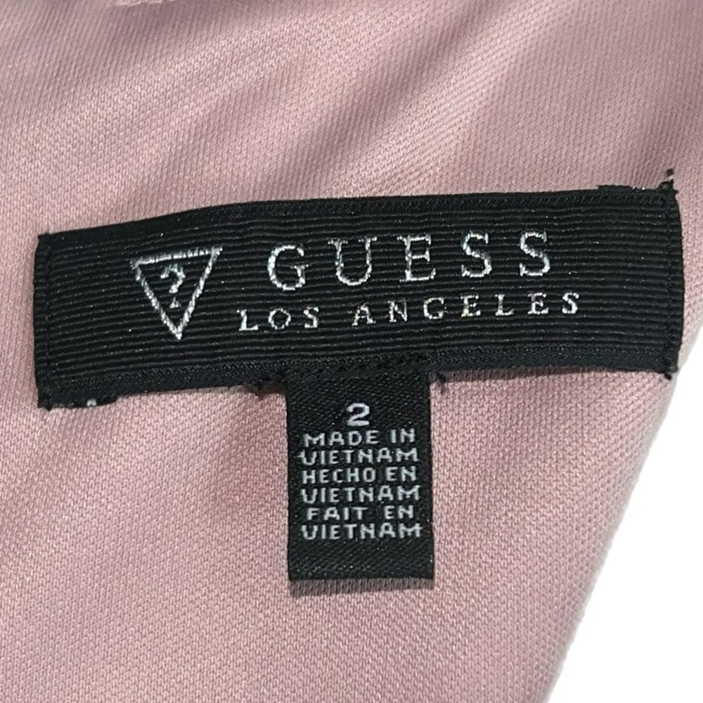 Guess Black Lace Sheath Dress Size 2
Lace Overlay on Nude Satin Zip Back - Picture 7 of 8